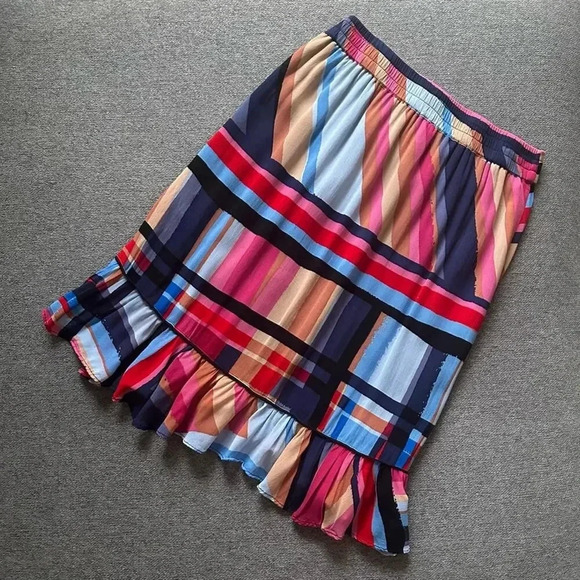 Catherine Malandrino Multicolor Slit Skirt Size Small - Picture 8 of 8